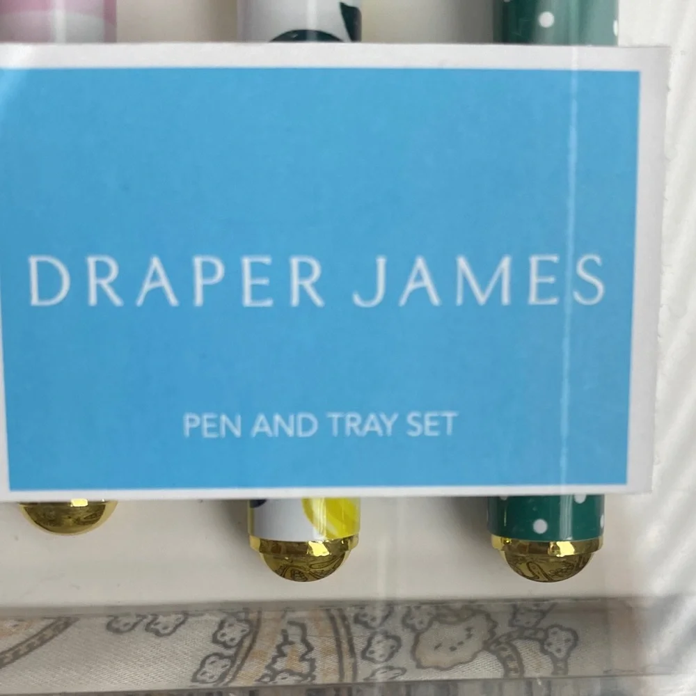 Draper James Yellow Lemon Floral Pencil Case & set of 3 pens! Also, FREE gift 💝